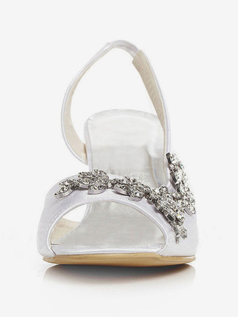 母親ブライダルシューズ　2025　パープル　ピートゥ　ラインストーン　スリングバック　ウェディングシューズ　キトゥンヒールューズ