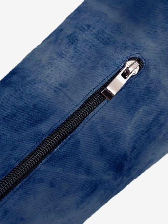 ロングブーツ アーモンドトゥ レディースブーツ チャンキーヒール ディープブルー 12cm シューズ グラデーションカラー ジッパー アウトドア 3.5cm レディース靴