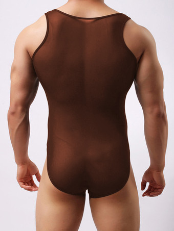 ダークブラウセクシーコスチューム　メンズ　スパンデックス　コスプレ　レイブ・クラブ　大人用　 ハロウィン