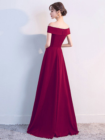 オフショルダー ドレス エレガント 誕生日パーティー プロム カクテル マキシ ドレス