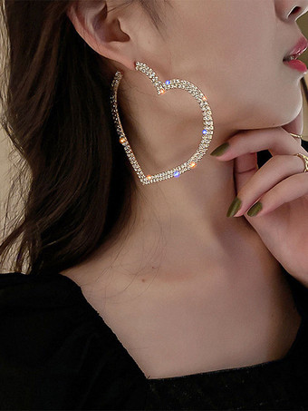 ブライダル イヤリング ラインストーン レディース ラインストーン ピアス ブライダル ジュエリー