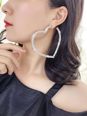 ブライダル イヤリング ラインストーン レディース ラインストーン ピアス ブライダル ジュエリー