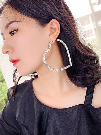 ブライダル イヤリング ラインストーン レディース ラインストーン ピアス ブライダル ジュエリー