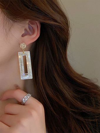 Bridal Earrings Rhinestone Girl's Rhinestone Pierced Wedding Jewelry