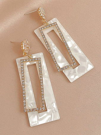 Bridal Earrings Rhinestone Girl's Rhinestone Pierced Wedding Jewelry