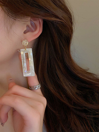 Bridal Earrings Rhinestone Girl's Rhinestone Pierced Wedding Jewelry