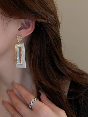 Bridal Earrings Rhinestone Girl's Rhinestone Pierced Wedding Jewelry