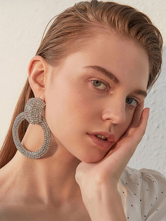 ウェディング イヤリング ラインストーン 女の子用 ラインストーン ピアス ウェディング ジュエリー