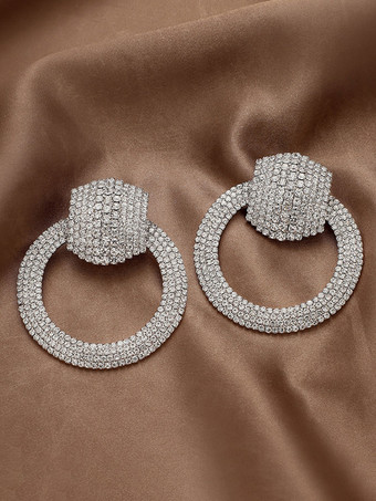 ウェディング イヤリング ラインストーン 女の子用 ラインストーン ピアス ウェディング ジュエリー