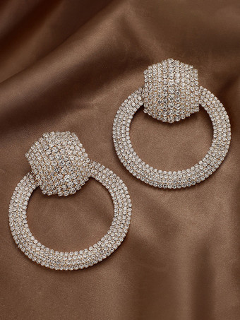 ウェディング イヤリング ラインストーン 女の子用 ラインストーン ピアス ウェディング ジュエリー