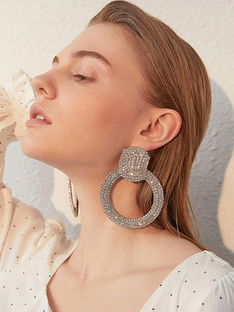 ウェディング イヤリング ラインストーン 女の子用 ラインストーン ピアス ウェディング ジュエリー