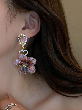 ウェディング イヤリング ラインストーン 女の子用 ラインストーン ピアス ブライダル ジュエリー