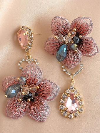 ウェディング イヤリング ラインストーン 女の子用 ラインストーン ピアス ブライダル ジュエリー