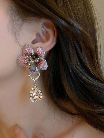 ウェディング イヤリング ラインストーン 女の子用 ラインストーン ピアス ブライダル ジュエリー