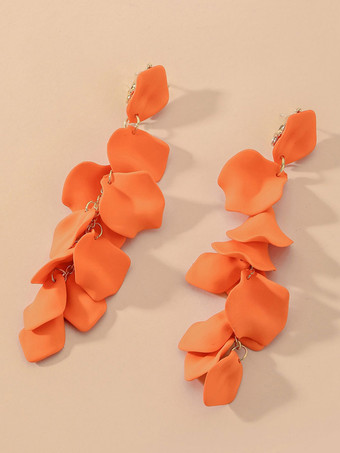 オレンジブライダル イヤリング ラインストーン レディース ラインストーン ピアス ウェディング ジュエリー