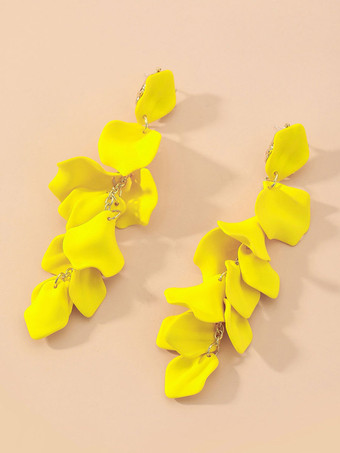 イエローブライダル イヤリング ラインストーン レディース ラインストーン ピアス ウェディング ジュエリー