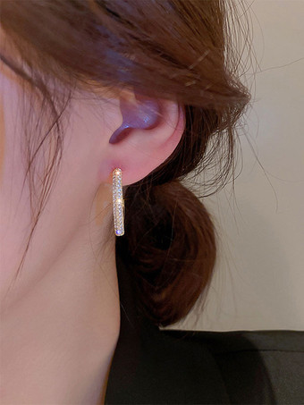 ブライダル イヤリング ラインストーン 女の子用 ラインストーン ピアス ウェディング ジュエリー