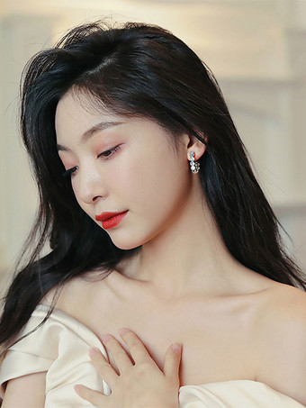 ブライダル イヤリング ラインストーン レディース ラインストーン ピアス ブライダル ジュエリー