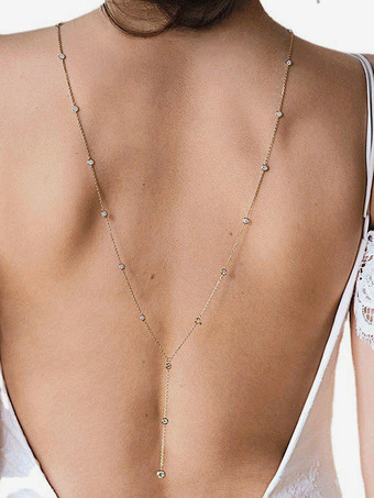 ゴールド ウェディング ネックレス シルバー ラインストーン ウェディング ネックレス