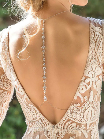 ウェディング ネックレス シルバー ラインストーン ウェディング ネックレス