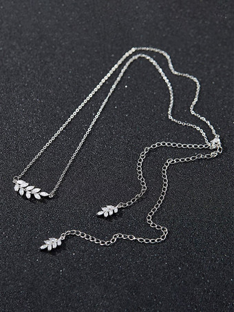 Colliers de mariage Collier de mariage en argent avec strass