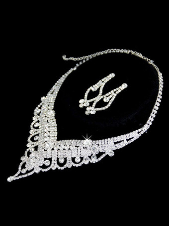 Ensemble de bijoux de mariée Charmant métal percé Beaux bijoux