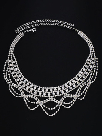 ウェディング ネックレス シルバー ラウンド ブリリアント ウェディング ネックレス