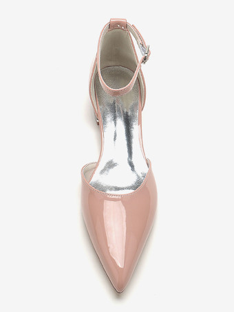 ブライダルシューズ ブライダルフラット パテント PU アッパー ポインテッドトゥ