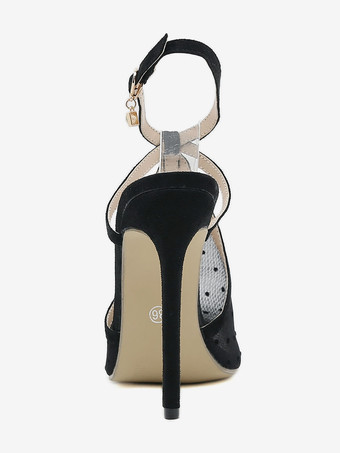 女性用 ハイヒール スティレットヒール メッシュパンプス