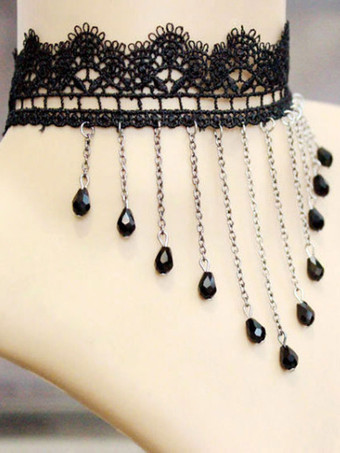 Schwarze gotische Hochzeits-Halsketten Schwarze schwarze rechteckige Hochzeits-Halskette