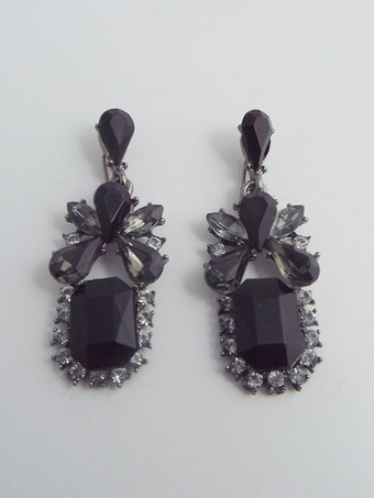 ブラック ゴシック ウェディング イヤリング ユニセックス メタル ピアス ブライダル ジュエリー