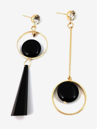 ゴールド ブラック ゴシック ウェディング イヤリング ユニセックス メタル ピアス ブライダル ジュエリー