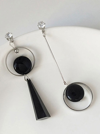 ブラック ゴシック ウェディング イヤリング ユニセックス メタル ピアス ブライダル ジュエリー