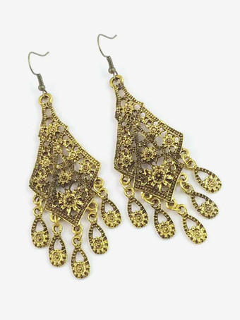 ゴールド ブラック ゴシック ウェディング イヤリング メタル ピアス ウェディング ジュエリー