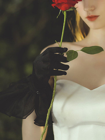 ブラック ゴシック ウェディング グローブ グローブ ブライダル グローブ