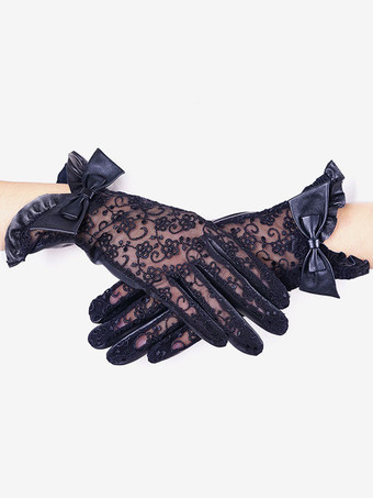 Black Gothic Wedding Gloves Gloves Lace Bridal Gloves