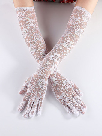 ホワイト ブラック ゴシック ウェディング グローブ グローブ レース ブライダル グローブ