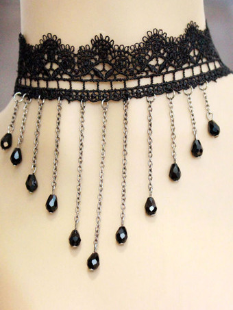 Black Gothic Wedding Necklaces Black Black Rectangular Wedding Necklace