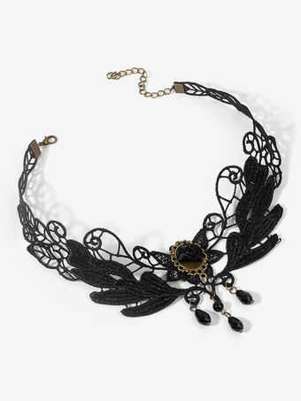 Collares de boda góticos negros Collar de boda negro negro