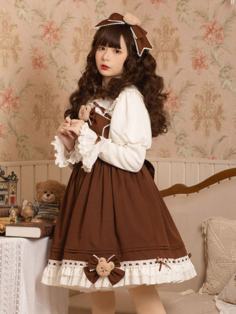 スウィートロリータドレス ポリエステル ノースリーブ ジャンパードレス