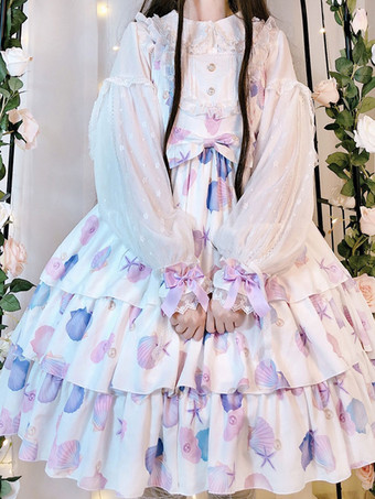 甘いロリータ ドレス ポリエステル ノースリーブ 甘いジャンパー ロリータ ドレス