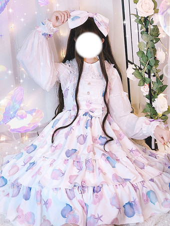 甘いロリータ ドレス ポリエステル ノースリーブ 甘いジャンパー ロリータ ドレス