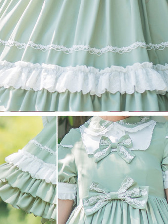 スウィートロリータドレス ポリエステル 半袖ドレス