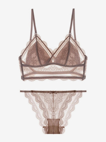 ブライダルランジェリー レディース ブラ＆パンティセット レース 2点下着