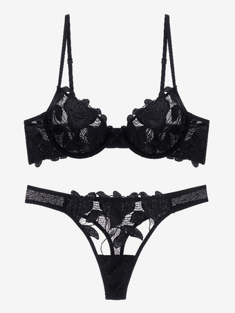 ブライダルランジェリー レース ブラ＆ショーツセット レディース下着