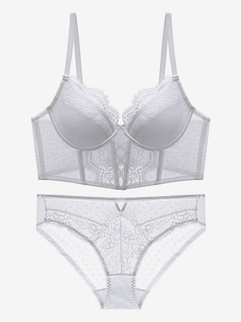ブライダル用ランジェリー ブラ＆ショーツセット レディース レース 2ピース下着