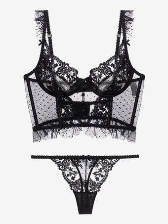 ブライダル レース 下着 ブラジャー と パンティ 女性用 2ピース ランジェリー