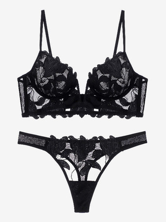 ブライダルランジェリー女性のブラジャーとパンティセットレース 2 ピース下着