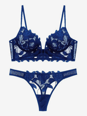 ブライダルランジェリー女性のブラジャーとパンティセットレース 2 ピース下着