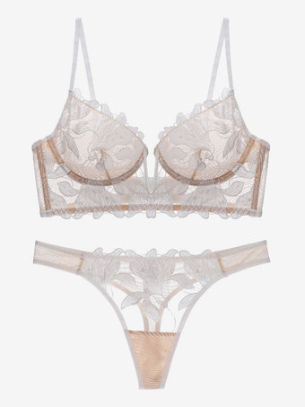 ブライダルランジェリー女性のブラジャーとパンティセットレース 2 ピース下着